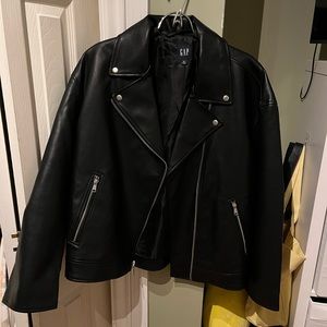 GAP Women Boyfriend Leather Jacket - size XL